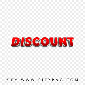 Discount 3D Word Label Logo Sign HD PNG