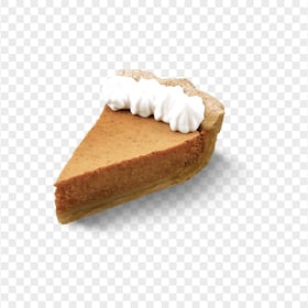 Real One Piece Of Pumpkin Pie Tart With Cream