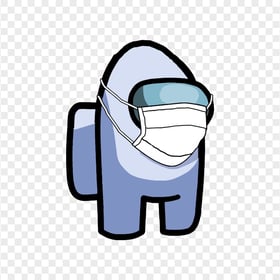 HD White Among Us Character Covid Surgical Mask PNG