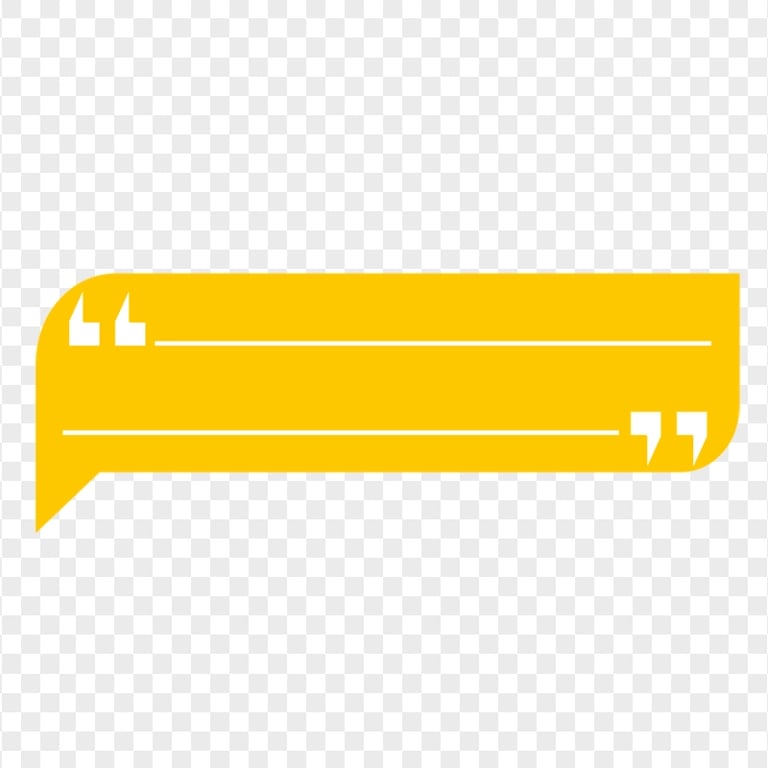 HD Blank Quote Banner Text Yellow Label PNG