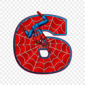 HD Spider Man Number Six 6 PNG