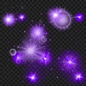 PNG Purple Sparkle Stars Effect