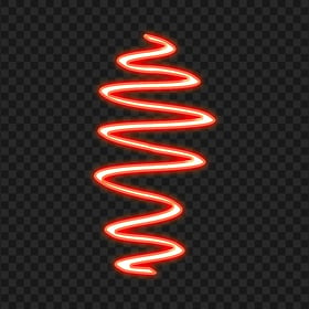HD Neon Glowing Red Zigzag Line PNG