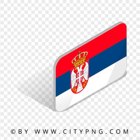 Serbia Isometric 3D Flag Icon HD Transparent PNG