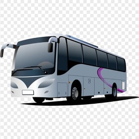 White cartoon illustration bus