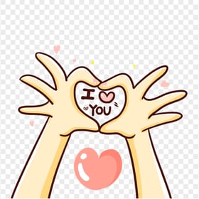 Clipart I Love You Hand Heart Gesture HD PNG