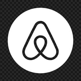 HD White Airbnb Round Circle Logo Icon PNG Image