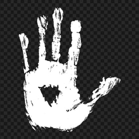 HD Realistic White Hand Print PNG