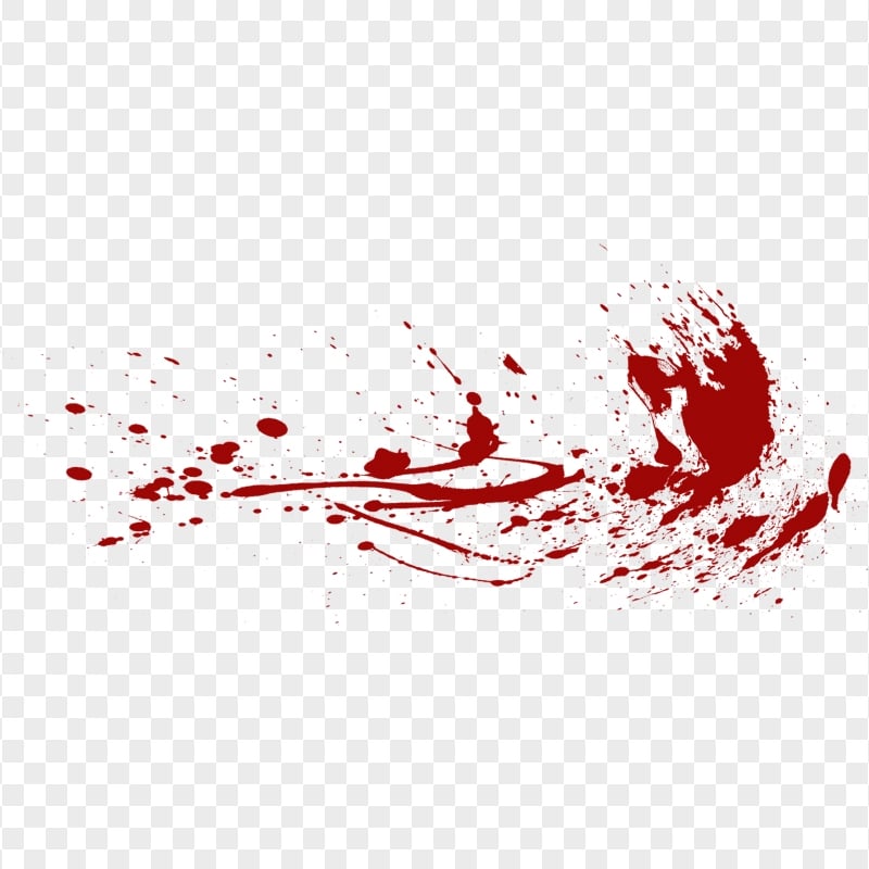 Blood Splash Effect Transparent Background