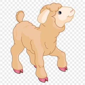 HD Cartoon Cute Little Sheep Lamb PNG
