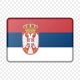 Serbia Flag Glossy Banner Icon PNG