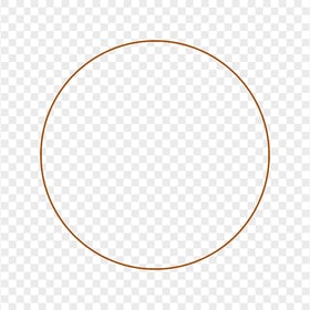 Circle Brown Line Border HD Transparent PNG