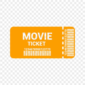 Cinema Orange Ticket Icon Logo PNG