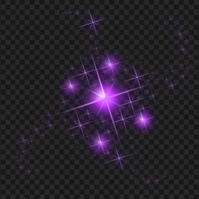 HD Purple Sparkle Effect Stars PNG