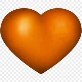 HD Orange Heart Love Valentine Day Romantic PNG