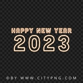 Glowing Happy New Year 2023 Fireworks Effect HD PNG