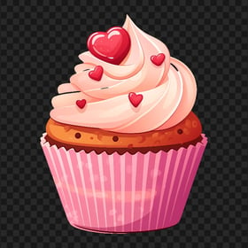 HD PNG Lovely Pink Cupcake Illustration Vector