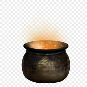 Transparent HD Halloween Witch Cauldron Illustration