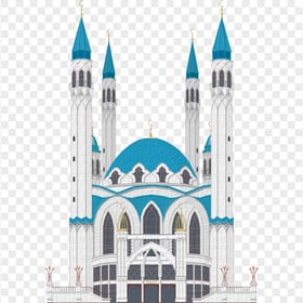 Blue Masjid Russia Mosque Islamic Vector Icon