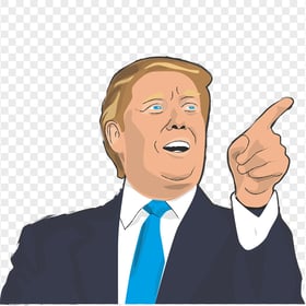 Clipart Of President Donald Trump Cartoon