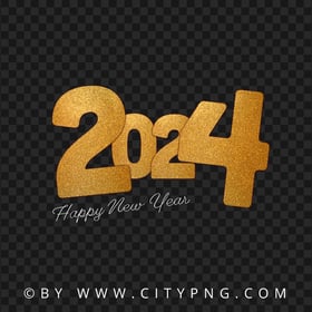 Beautiful 2024 Happy New Year Card PNG Image