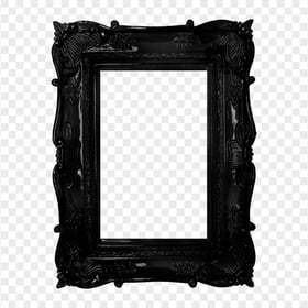 Black Antique Vintage Wooden Frame HD PNG