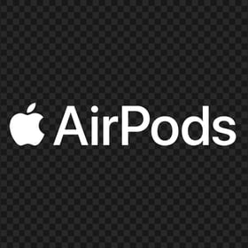 Airpods With Apple Symbol White Logo