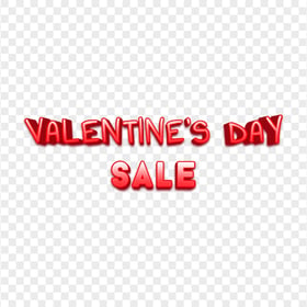 Valentine's Day Sale Red 3D Text HD PNG