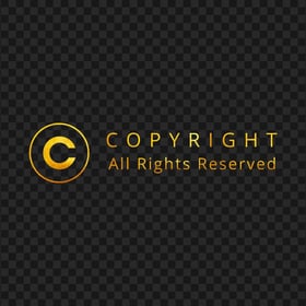Gold Copyright All Rights Reserved Logo PNG IMG