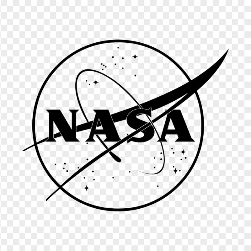 Nasa Black Logo HD PNG