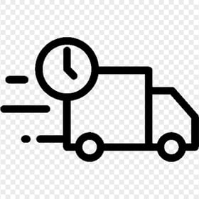 Fast Delivery Shipping Car Truck Black Icon Transparent PNG