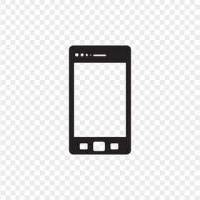 HD Black Cell Phone Icon Transparent PNG