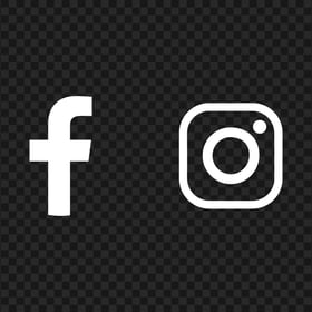 HD Facebook Instagram White Logos Icons PNG