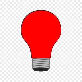 HD Red Light Bulb Clipart Icon PNG