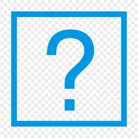 Square Blue Question Mark Icon Transparent PNG