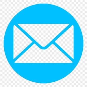 HD Letter Email Round Blue Icon Transparent PNG