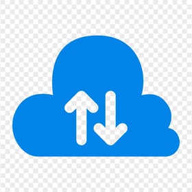 Download Upload Cloud Blue Icon Transparent PNG