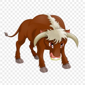 HD Cartoon Angry Bull Cattle Cow PNG