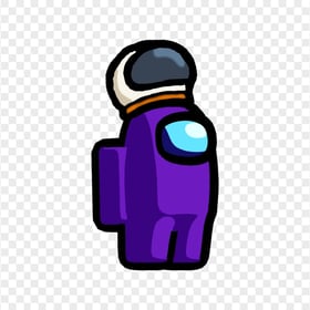 HD Among Us Crewmate Purple Character With Astronaut Helmet PNG