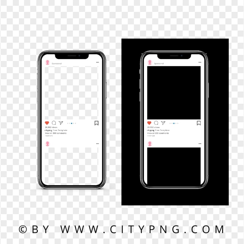 Instagram Post Template iPhone X Mockup