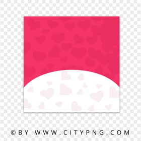 Romantic Valentines Love Blank Post Template PNG