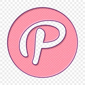 Pink Pinterest Round Icon Logo Clipart