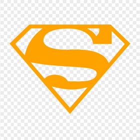 Superman S Orange Logo Sign Transparent PNG