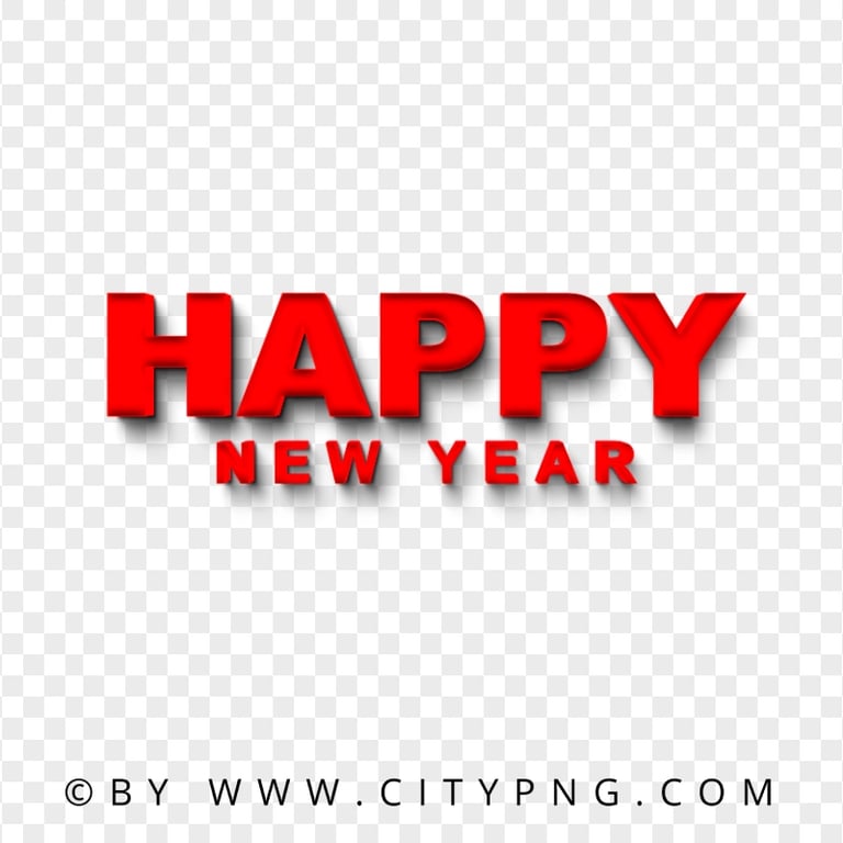Happy New Year Red Logo PNG