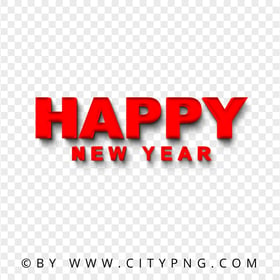 Happy New Year Red Logo PNG