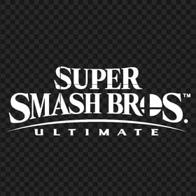 HD Super Smash Bros Ultimate White Logo PNG