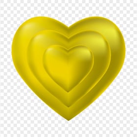 HD Yellow Hearts In Side Big Heart Love PNG 