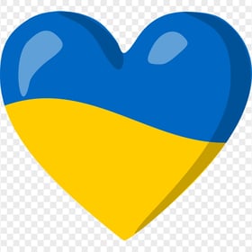 I Love Ukraine Heart Shape HD PNG
