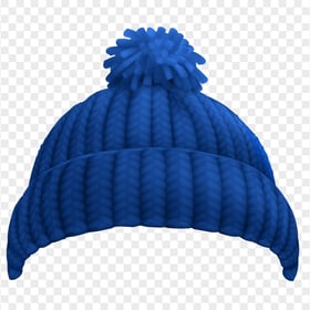 Realistic Blue Winter Beanie Transparent PNG