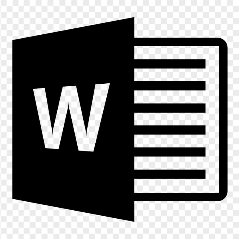 Microsoft Word Black Logo PNG Citypng